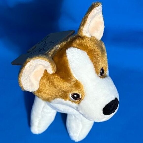 BRAND NEW ~ NWT  CORGI TYPE / HUSKY TYPE DOG PLUSH CHEW / PLAY TOY WITH SQUEAKER - Picture 13 of 16